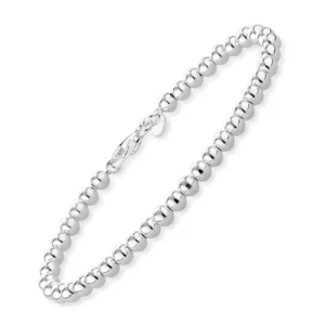 4mm Bead Ball Strand Chain Bracelet for Women