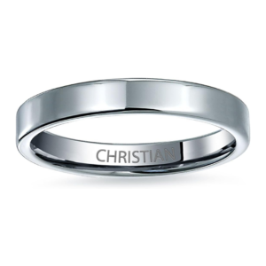 Simple Thin Cigar Flat Couples Titanium Ring