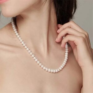 Sterling Silver Freshwater Cultured Pearl Necklace